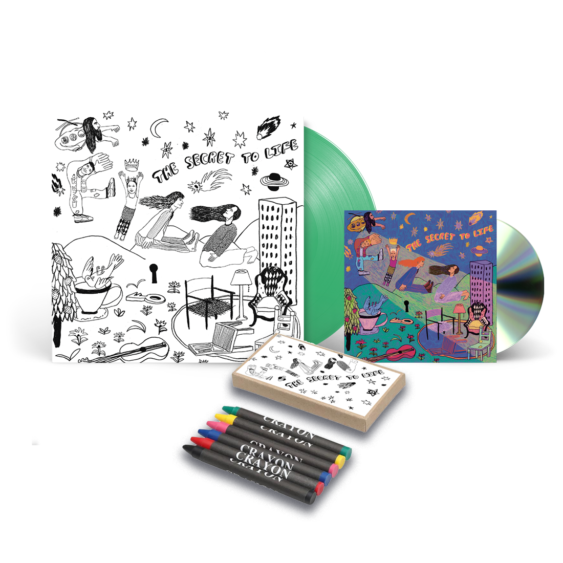 The Secret to Life CD, Exclusive "Colour in" LP + crayons!
