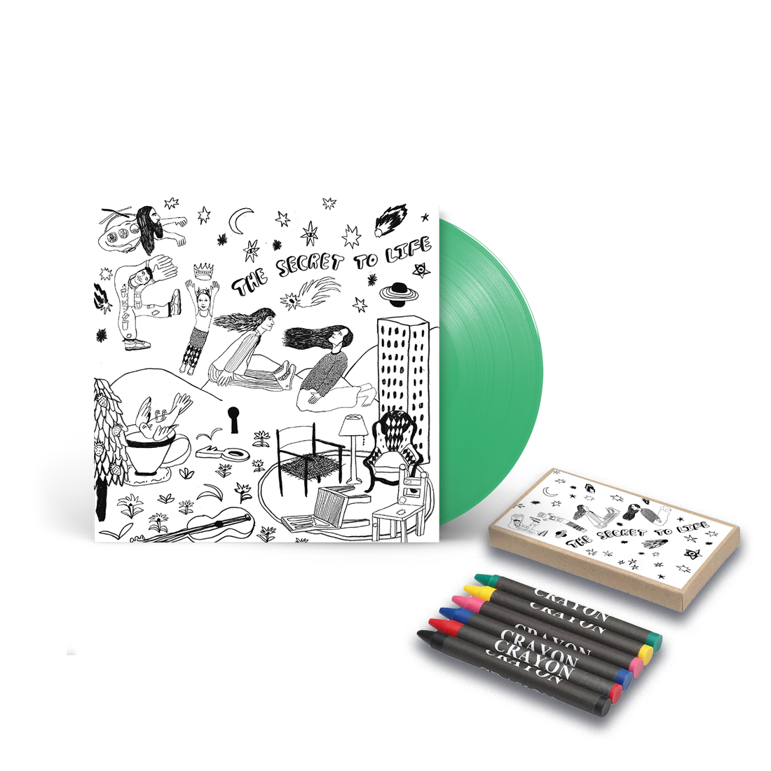 Exclusive The Secret to Life "Colour in" LP + crayons!