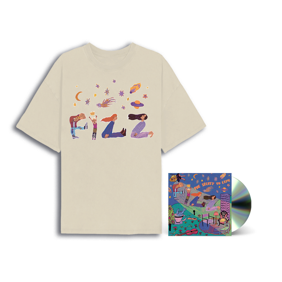 The Secret to Life CD & FIZZ Natural Tee
